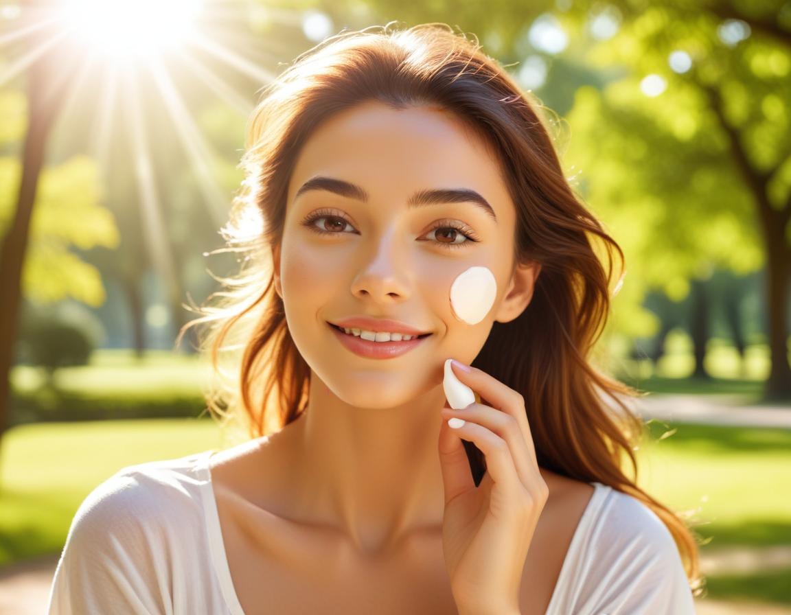 ภาพถ่ายคิดเวียน ภาพแสดงการสัมผัสอ่อนโยนของแสงแดดบนผิวไหมของคนที่มีสิวและผิวบอบบาง