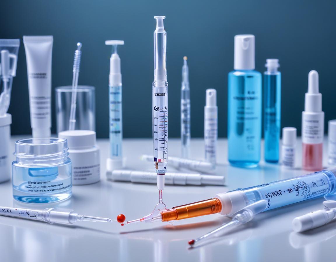 ฉีดฟิลเลอร์ไฮยาลูโรนิคใกล้ใบหน้าผู้ป่วยในสถานพยาบาล มีตัวยาคล้ายเจลใส