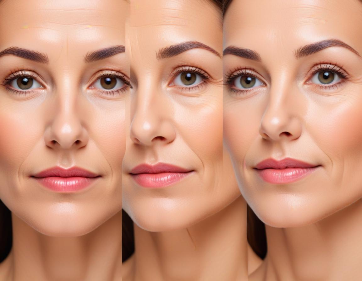 ภาพ ใกล้ชิด ผิวหน้า ดู อ่อนเยาว์ ยก หน้า ด้วย ฟิลเลอร์ เห็น ผล เร็ว