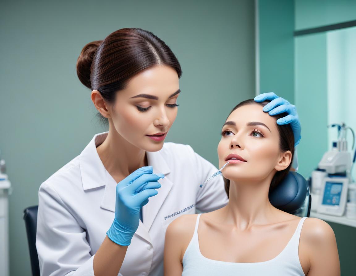 ช่างผู้เชี่ยวชาญ สวมถุงมือปลอดเชื้อ กำลังวัดร่องแก้วใต้ตา ด้วยเครื่องมือดิจิตอล แสงนุ่ม สีผิวอบอุ่น โทนคลีนิกโมเดิร์น เน้นรายละเอียดดวงตาใส ขณะถ่ายภาพความละเอียดสูง โฟกัสที่ใต้ตา ฉากหลังเบลอ