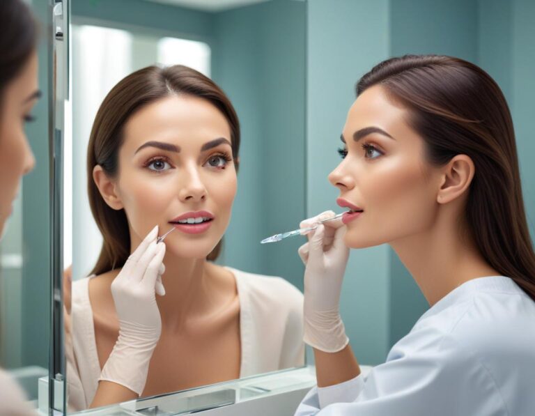 ภาพถ่าย พอร์ตเทรต ใกล้ชิด แบ่งกลาง ซ้าย คาง ธรรมชาติ ขวา คาง เติม ฟิลเลอร์ เรียบ เนียน