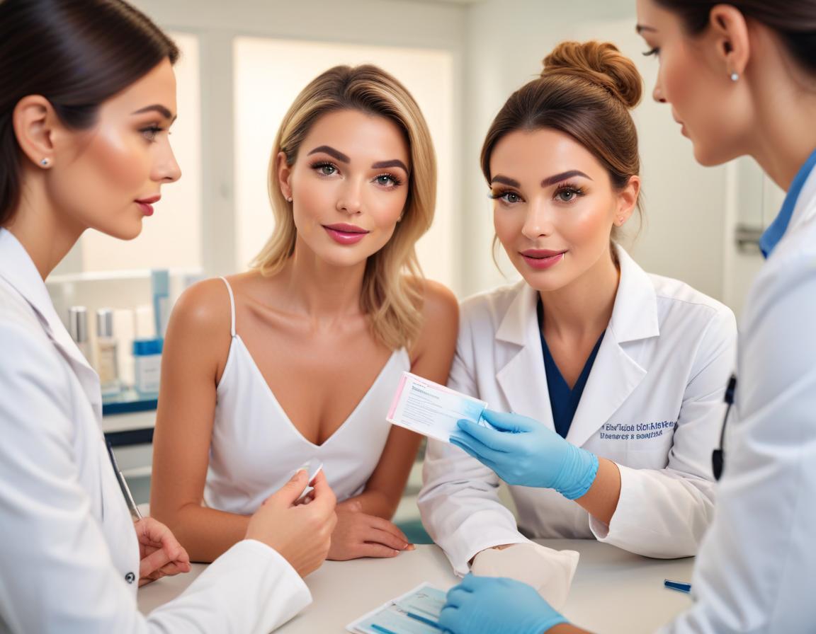 แพทย์ และ คนไข้ กำลัง ปรึกษาฟิลเลอร์ปาก พร้อม คำแนะนำ เรื่อง ระยะเวลาการ เข้าที่