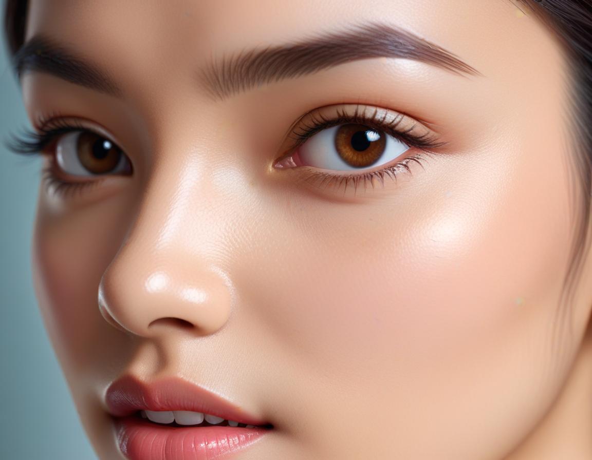 ภาพ โคลสอัพ ใต้ตา เผย รอยฟกช้ำ เบา คลินิกสงบ แพทย์ตรวจเอกสาร Risks & Aftercare ขณะ คนไข้มอง กระจก