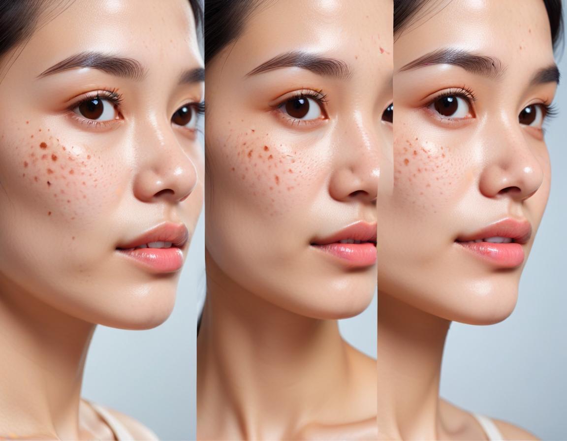 ภาพ เปรียบเทียบ รอยสิวแดง-ดำ และ รอยบุบลึก บน ผิวหน้า พร้อม คำถาม เลเซอร์ไหนดี