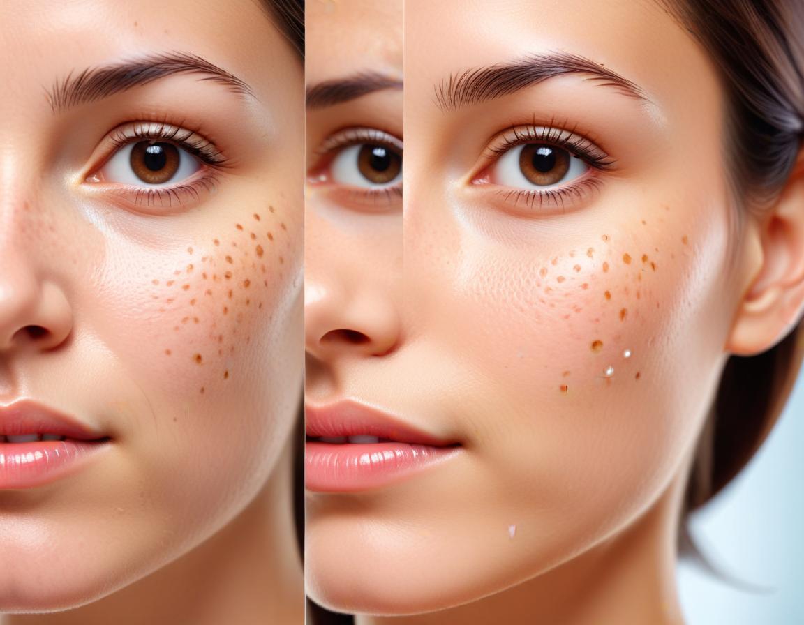 ภาพ เปรียบเทียบ ก่อน หลัง เลเซอร์ รอยสิว รอยดำ จางลง อย่าง เห็น ได้ ชัด