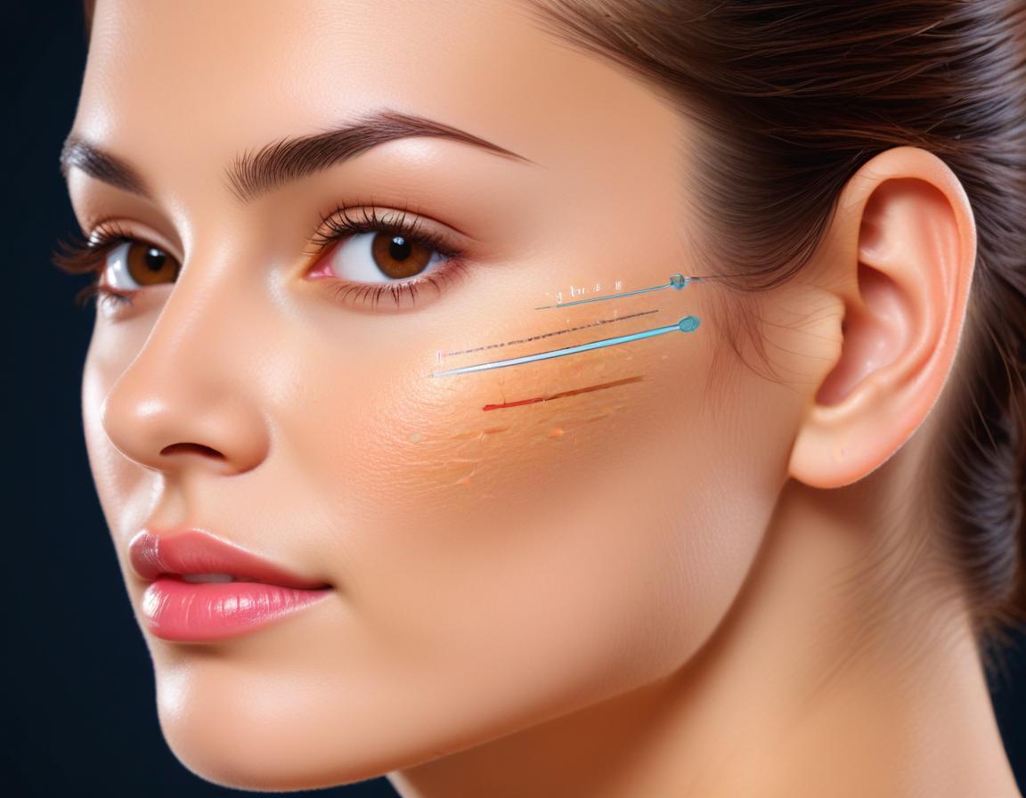 ภาพ กระบวนการ เลเซอร์ Er:YAG รักษา หลุม สิว boxcar สำหรับ ผิว ผสม