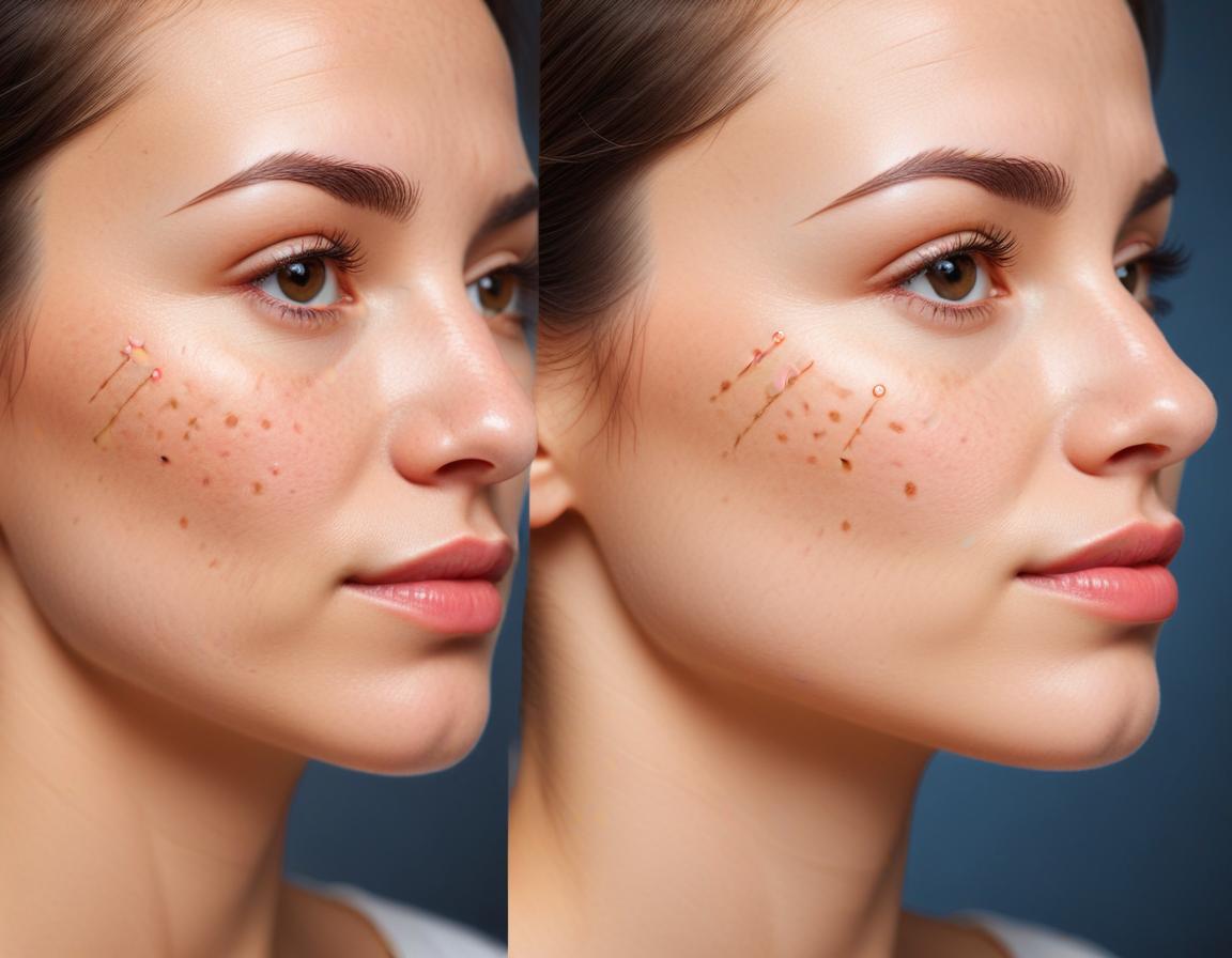 ภาพ เปรียบเทียบ ก่อนและ หลัง Fractional CO2 รักษา รอย หลุม สิว boxcar บน ผิวมัน