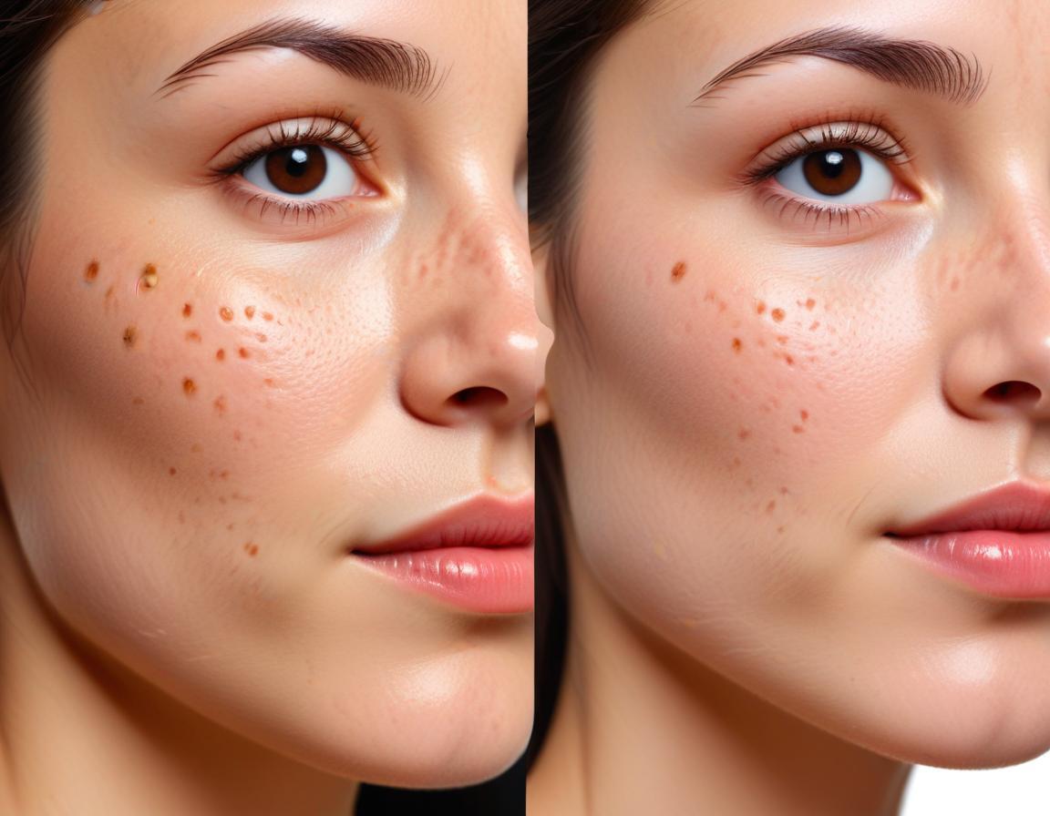 ภาพ ก่อน-หลัง การ รักษา รอย สิว ด้วย Fraxel 1550/1927 แสดง ผลลัพธ์ ชัดเจน