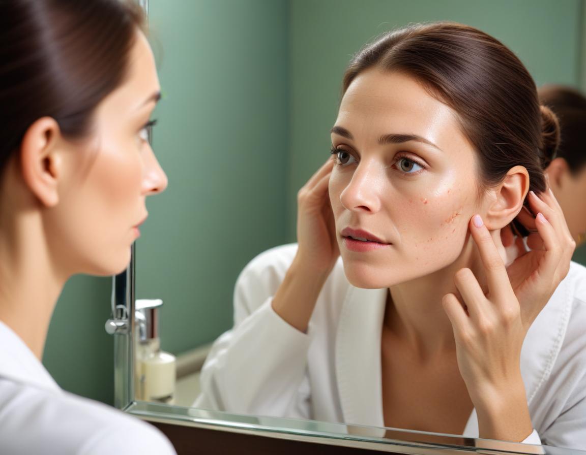 ภาพใกล้ ผิวแพ้ง่าย ระหว่างทำ Fraxel 1550/1927 รักษารอยสิวหลุม ice-pick เห็นผลชัดหลังรักษา ปลอดภัย สำหรับผู้ที่แพ้ง่าย