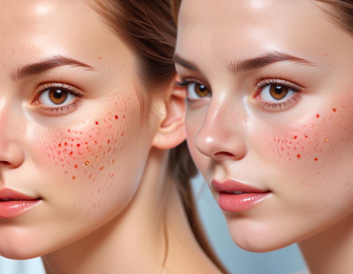 เปรียบเทียบ ผิว แข็งแรง กับ รอยแดง สิว ด้วย PDL/Vbeam เทคโนโลยี ล่าสุด