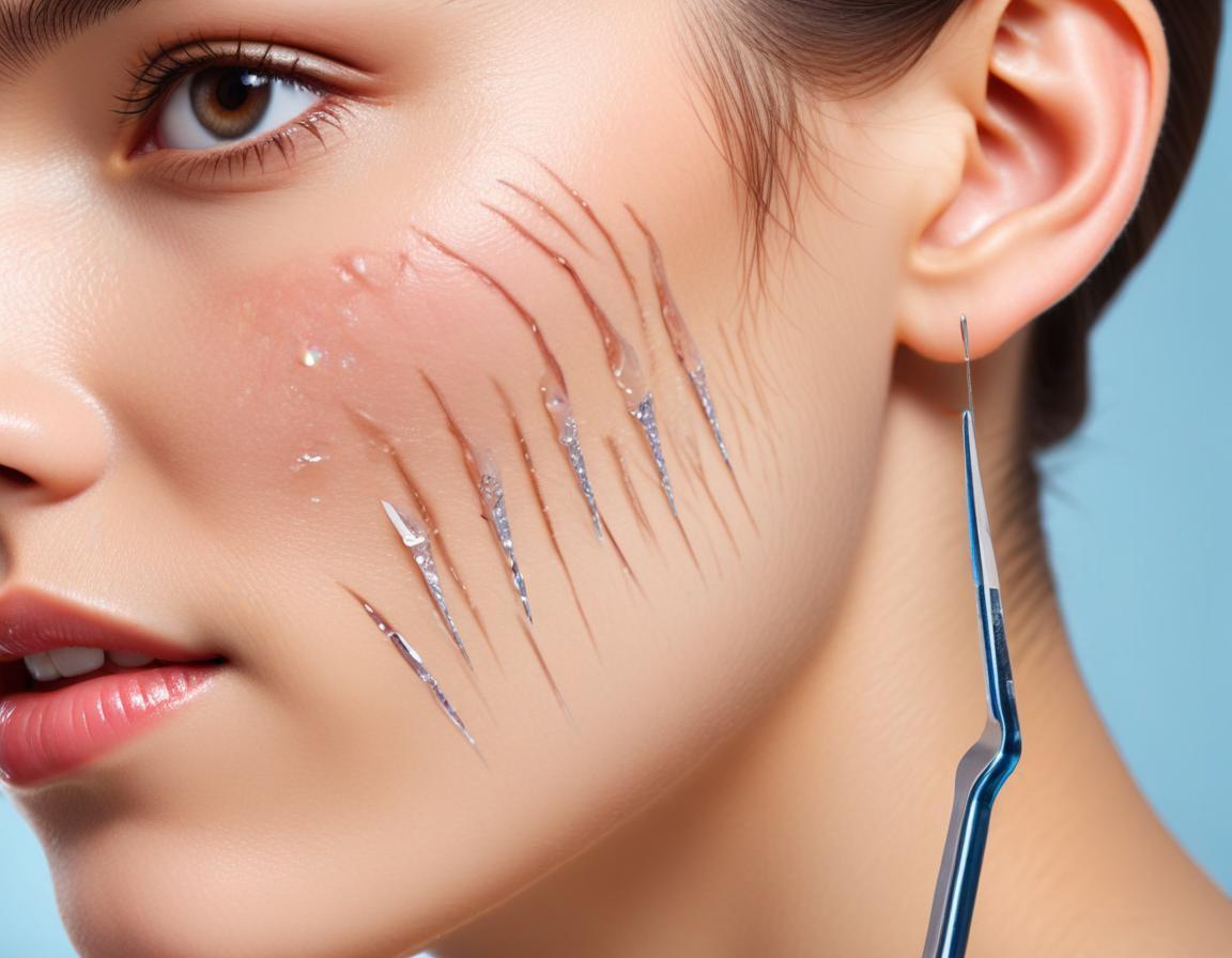 ภาพรอยสิวชนิด boxcar ice-pick rolling พร้อมแนวทาง เลเซอร์ Fractional CO2 เพื่อรักษา และ เปรียบเทียบ ตัวเลือก สำหรับ ผู้ใช้งาน