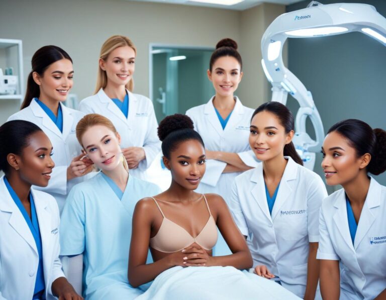 แพทย์ผิวหนัง ใช้ เลเซอร์ PDL บน แก้ม ผู้ป่วย ผิวคล้ำ เพื่อ รอยแดง สิว ฟื้นตัว อย่าง นุ่มนวล