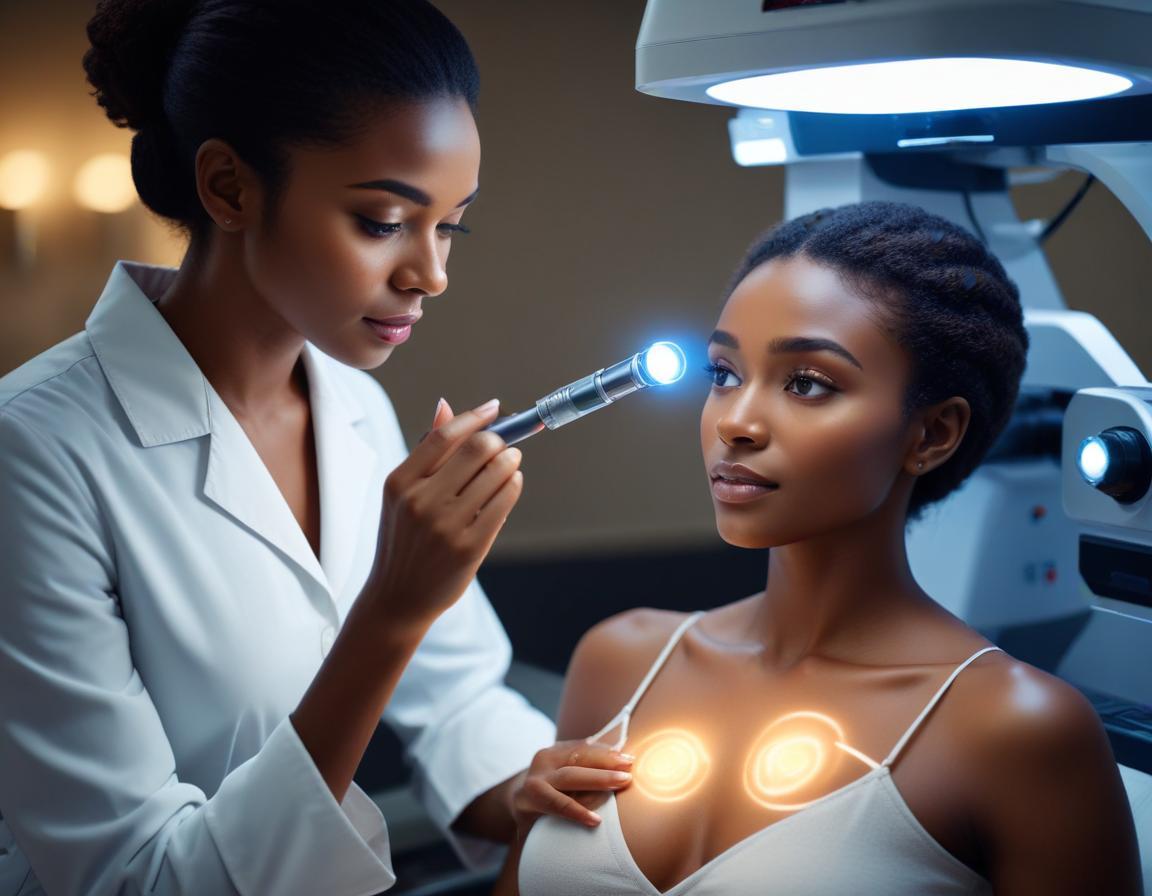 ภาพ เครื่อง Pico Laser ใน คลินิกทันสมัย แสดง แผงควบคุม และ หน้าจอ สำหรับ รักษา รอยดำ สิว