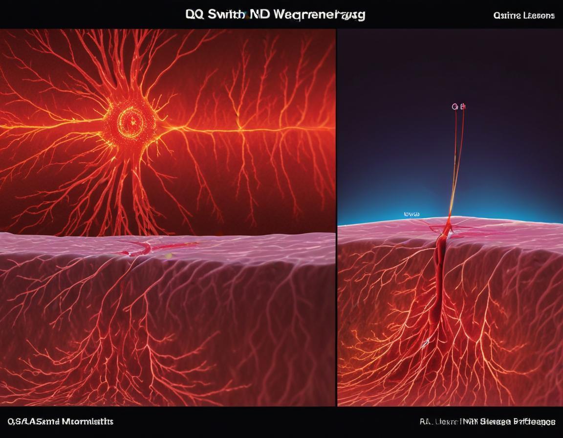 ภาพ เลเซอร์ Q-Switch Nd:YAG คลื่น แสง 532nm และ 1064nm ใช้ รักษา รอยแดง สิว