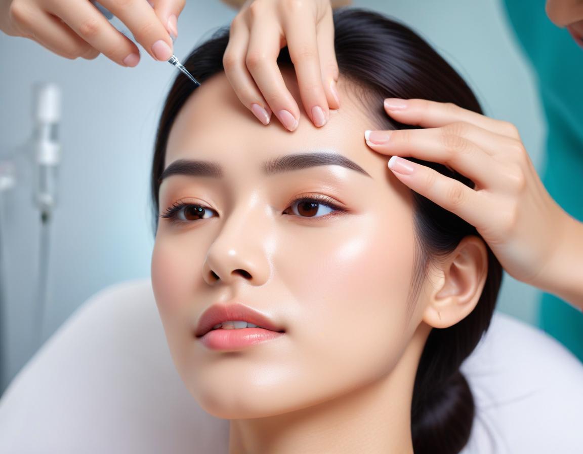 ภาพ ใกล้ชิด ขั้นตอน ฉีด โบท็อกซ์ ลิฟหน้า เพื่อ ยก มุมปาก อย่าง เห็น ได้ ชัด