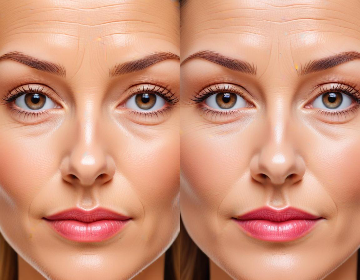 ภาพ ก่อนหลัง ฉีดโบท็อกซ์ หน้าผาก ผู้หญิง ริ้วรอยลดลง ใบหน้าเรียบเนียน เห็นผลเร็ว เปรียบเทียบ อย่างชัดเจน