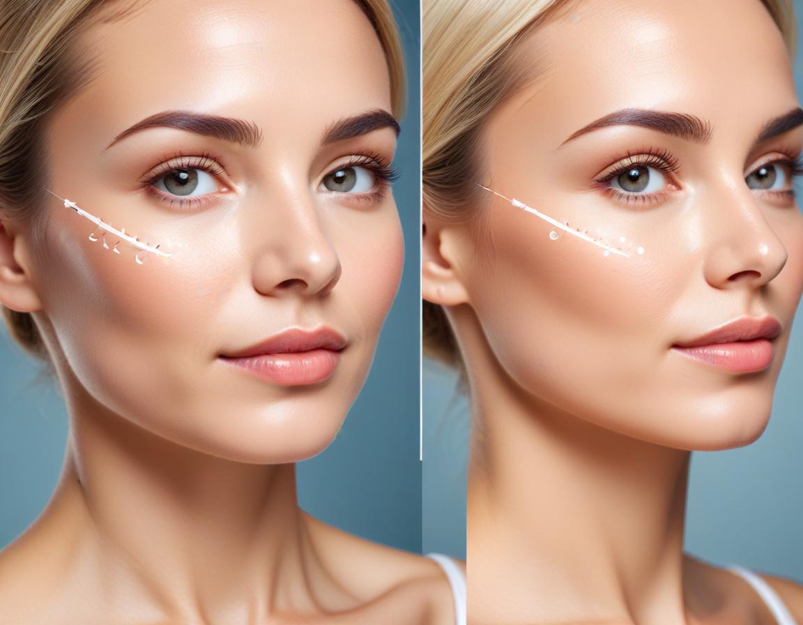 ภาพ เปรียบเทียบ ก่อนและหลัง ร้อยไหม ยกกระชับ ด้วย PDO และ PCL ใช้ ของแท้