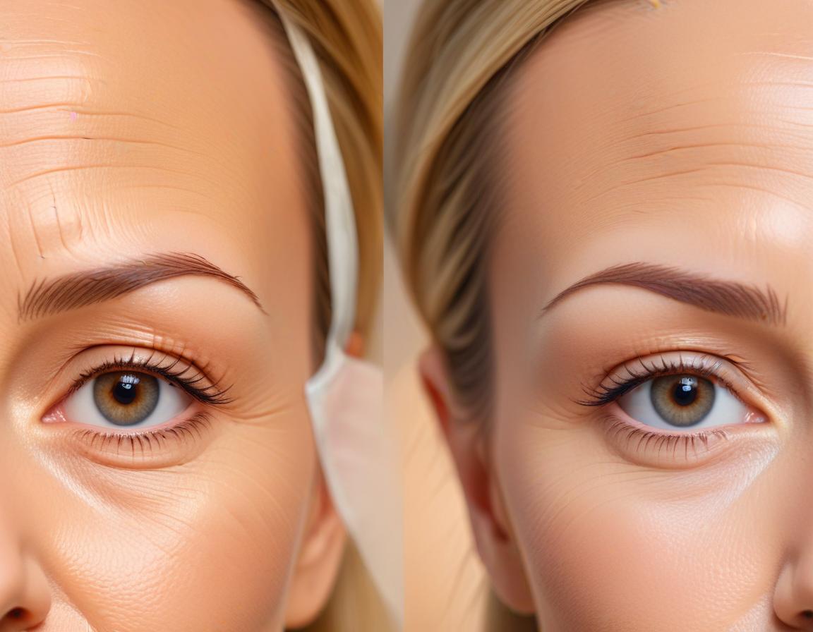 ภาพ เปรียบเทียบ ก่อน หลัง โบท็อกซ์ หน้าผาก และ มุม ปาก เห็น ผล ไม่ ต้อง พัก ฟื้น