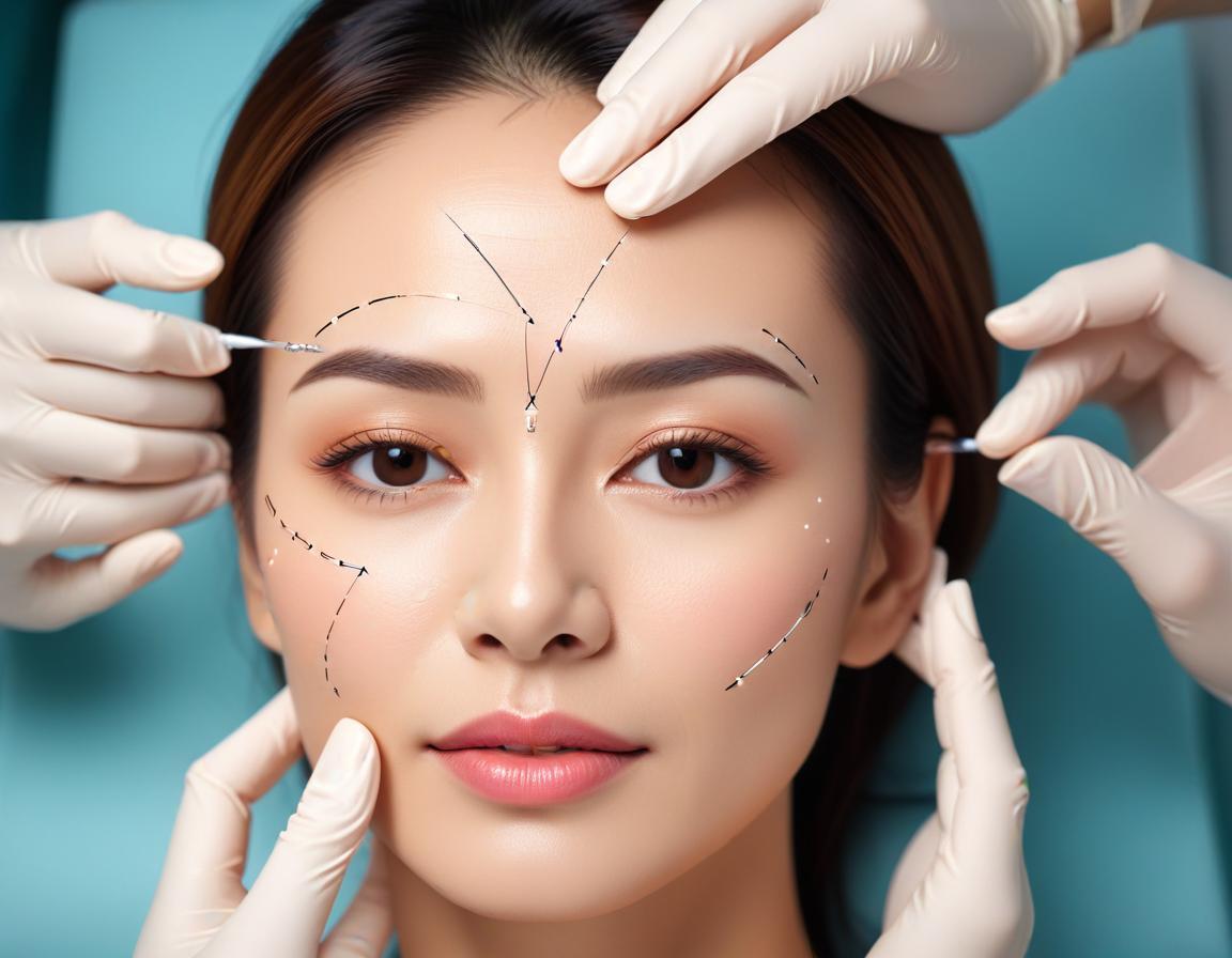 ภาพ กระบวนการ ฉีด โบท็อกซ์ ลดริ้วรอย บน ใบหน้า เพื่อ ความเรียบเนียน ปลอดภัย