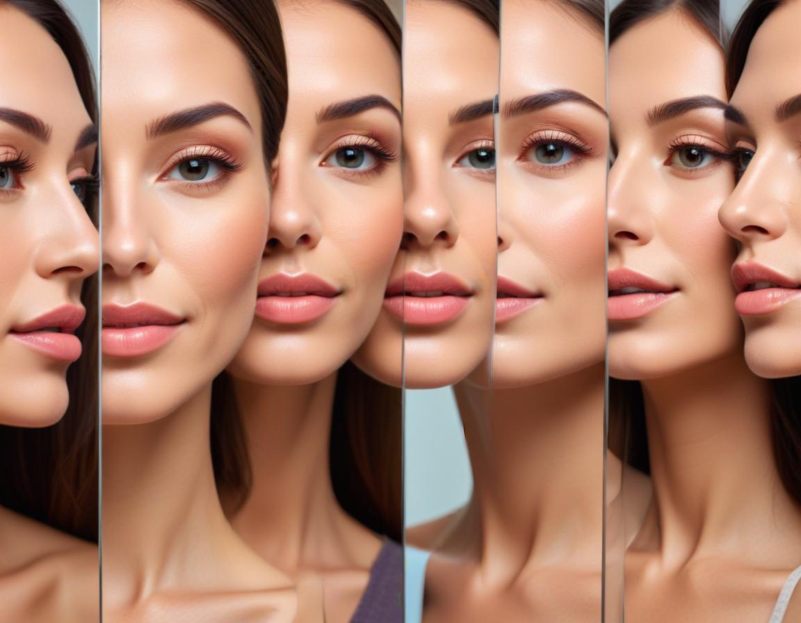 ภาพ ผู้ เหมาะ สม สำหรับ โบทอกซ์ ปีก จมูก แสดง ความ พึง พอใจ