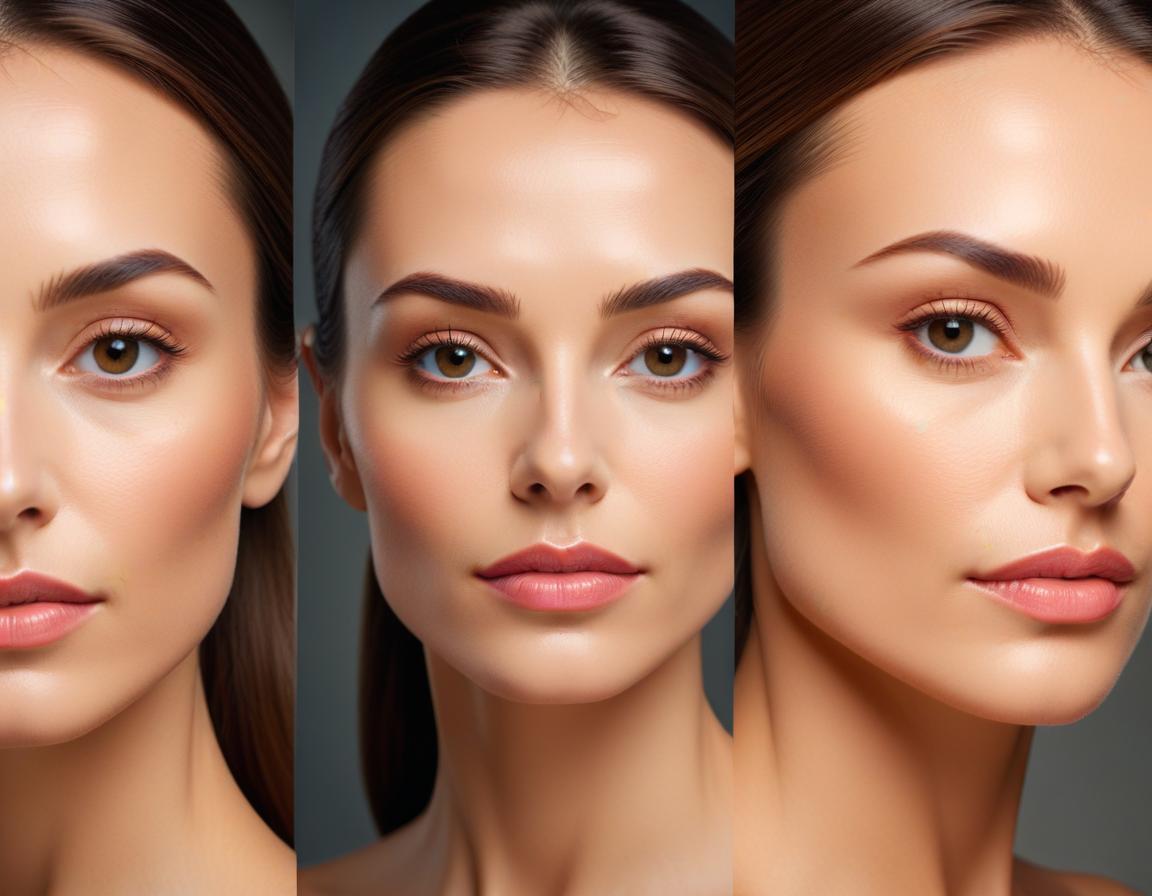 ภาพก่อนและหลังการทำโบท็อกซ์ลดกราม แสดงการเปลี่ยนแปลงรูปหน้าอย่างชัดเจน