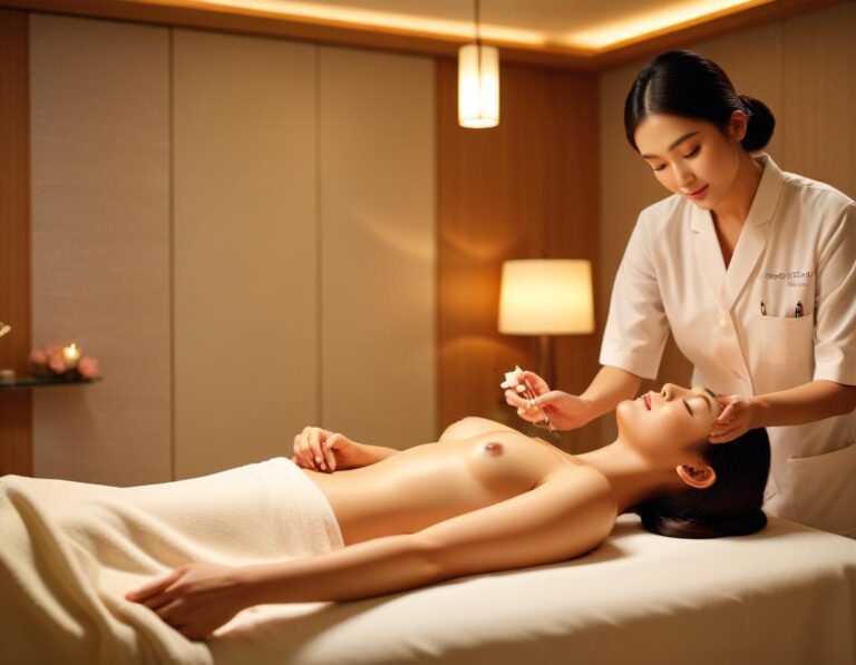 ภาพแสดงผลก่อนและหลังการร้อยไหมยกกระชับ Mint Lift สำหรับผลข้างเคียงน้อย